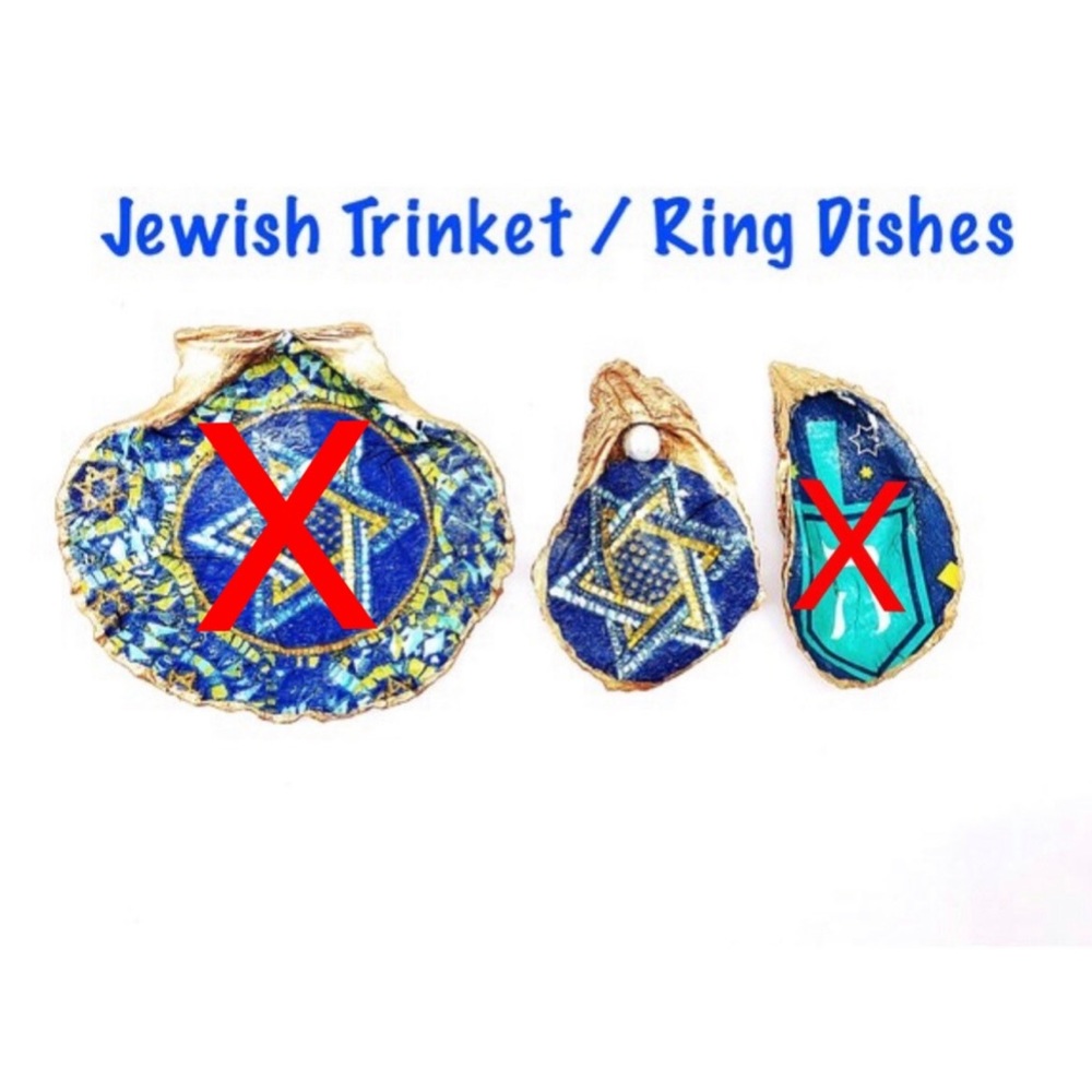Jewish Shell Ring or Trinket Dish, Jewish Decor